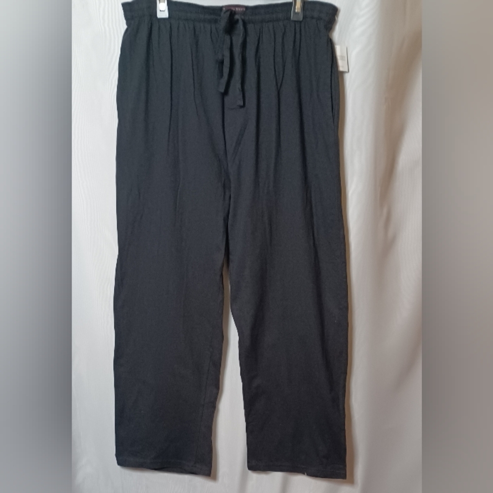 Andrew Scott Men's Black Loungewear Elastic Drawstring Waist. XL